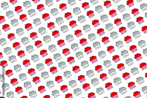 home icon pattern for Christmas holiday background vector