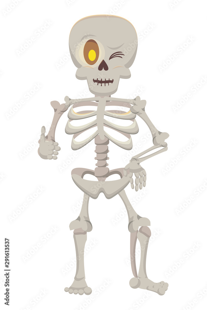 halloween skeleton bones character icon
