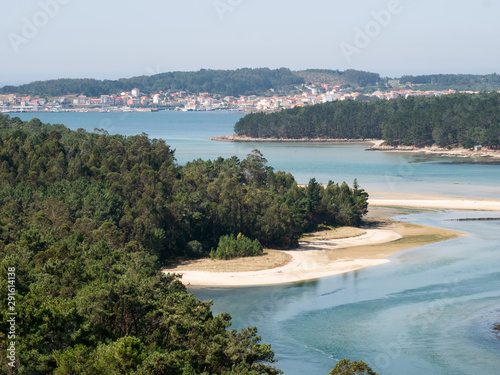 estuario del rio duero con pueblo en el fondo photo