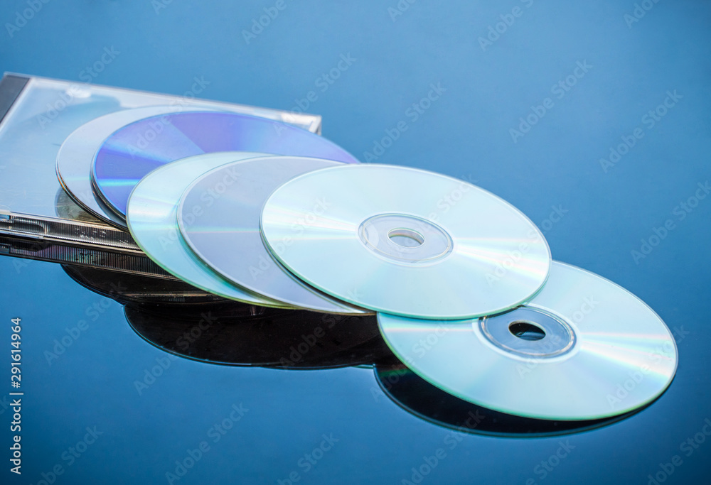 CDs on the table CDs on the table