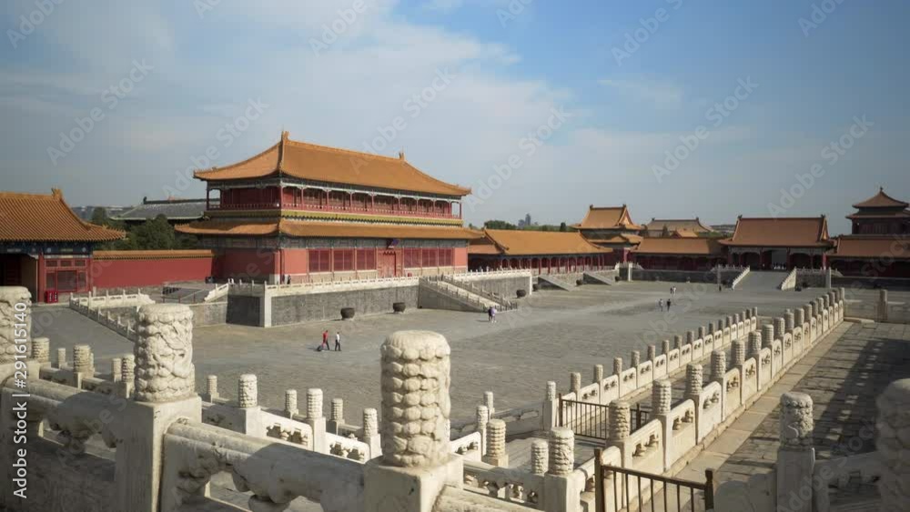Historic buildings in forbidden city against sky - Beijing, China Historic buildings in forbidden city against sky - Beijing, China