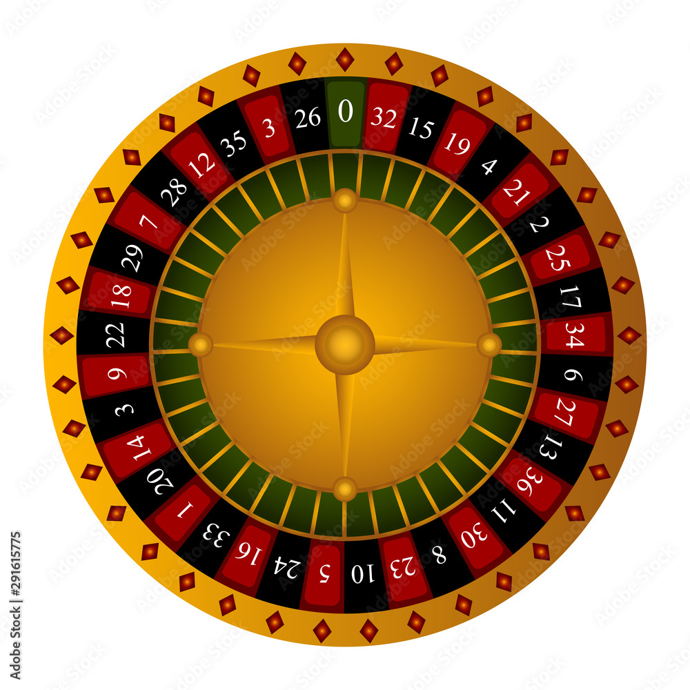 Isolated roulette image on a white background - Vector Isolated roulette image on a white background - Vector