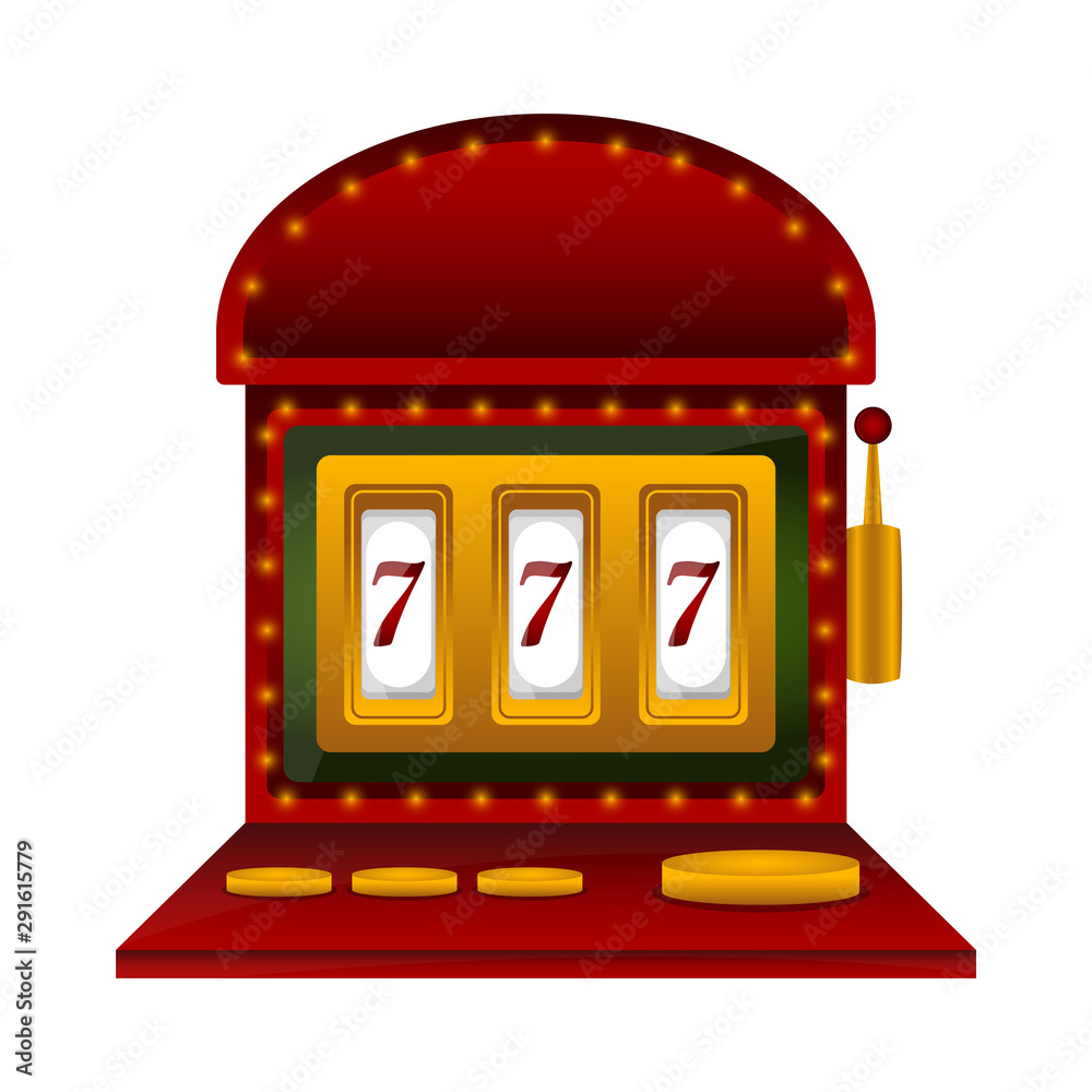 Isolated jackpot image on a white background. Casino concept - Vector Isolated jackpot image on a white background. Casino concept - Vector