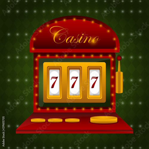 Casino poster with a jackpot image - Vector