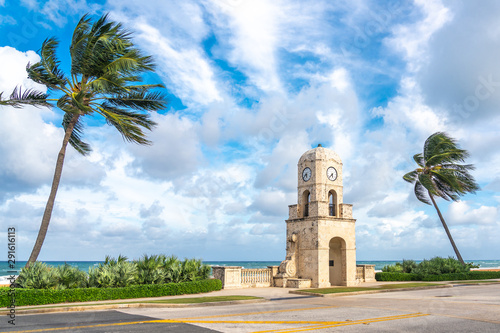 Palm Beach Worth Avenue clock tower Florida USA photo