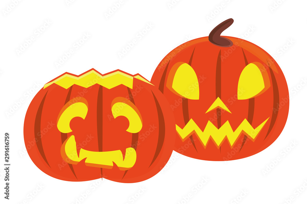 halloween pumpkins with faces icons halloween pumpkins with faces icons