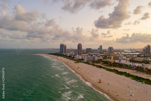 Southernmost part of Miami Beach ocean and highrise tall towers © Felix Mizioznikov