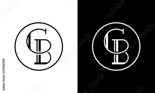 Creative modern elegant trendy unique artistic CB initial based letter icon logo, CB letter vector logo, CB Letter Logo Design with round shape,  logotype of letter C and B,  C & B Letter logo