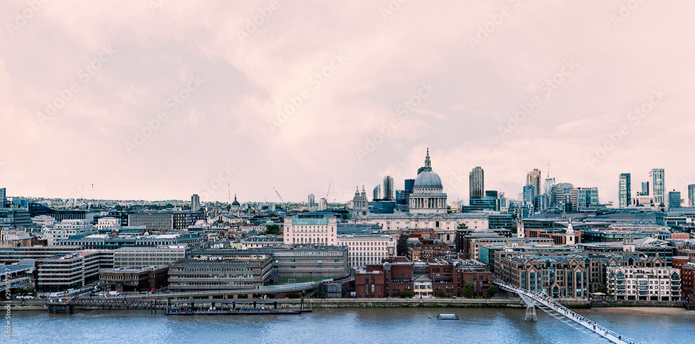 Panorama view of London cityscape