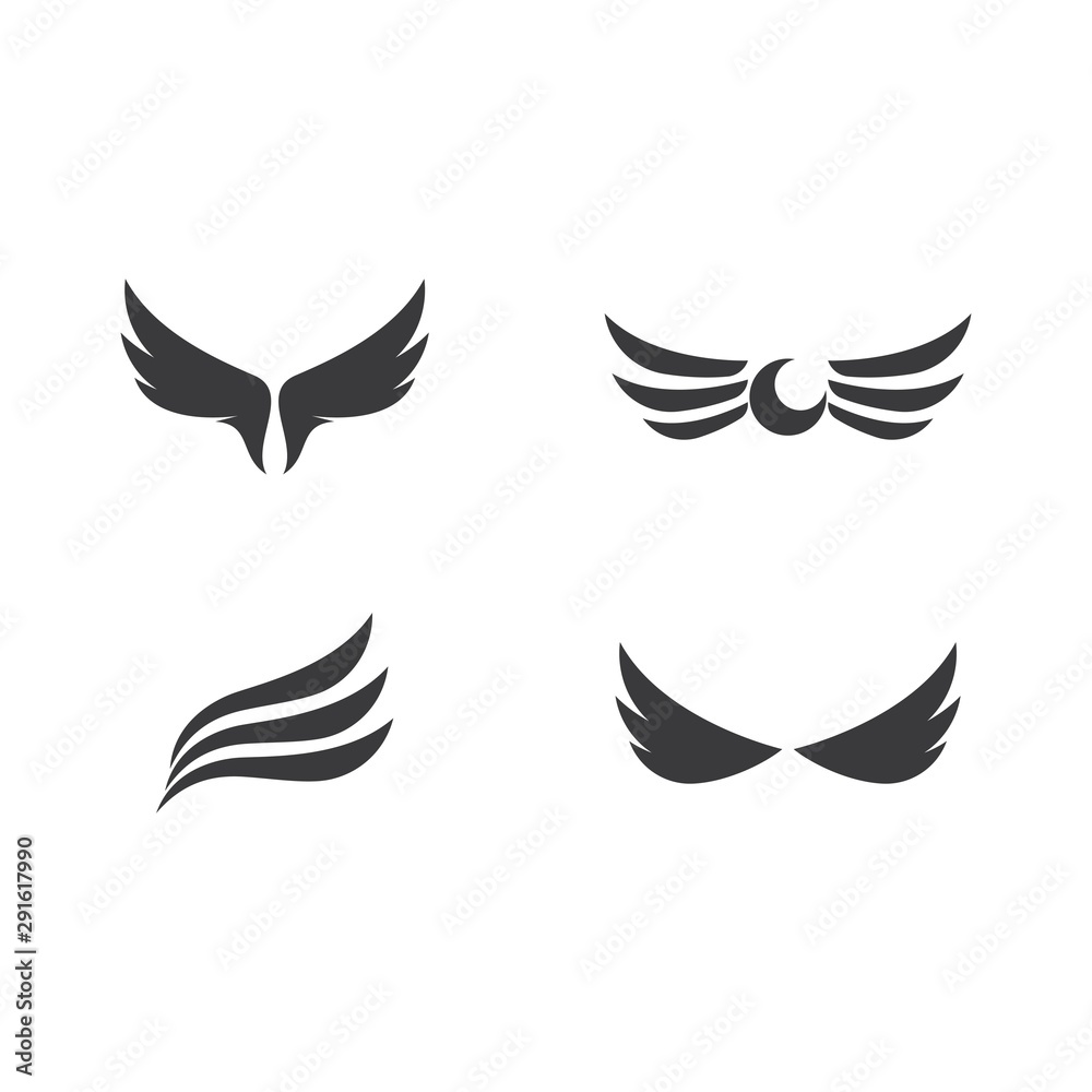 Wing set  logo and symbol