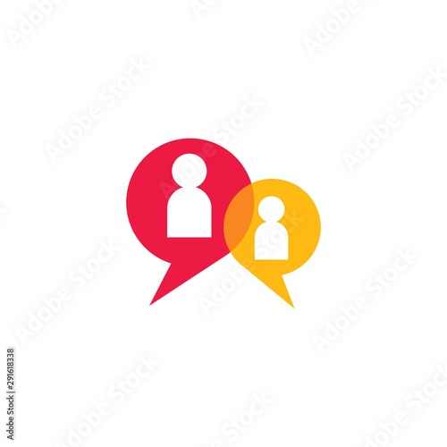 Speech bubble icon and Logo