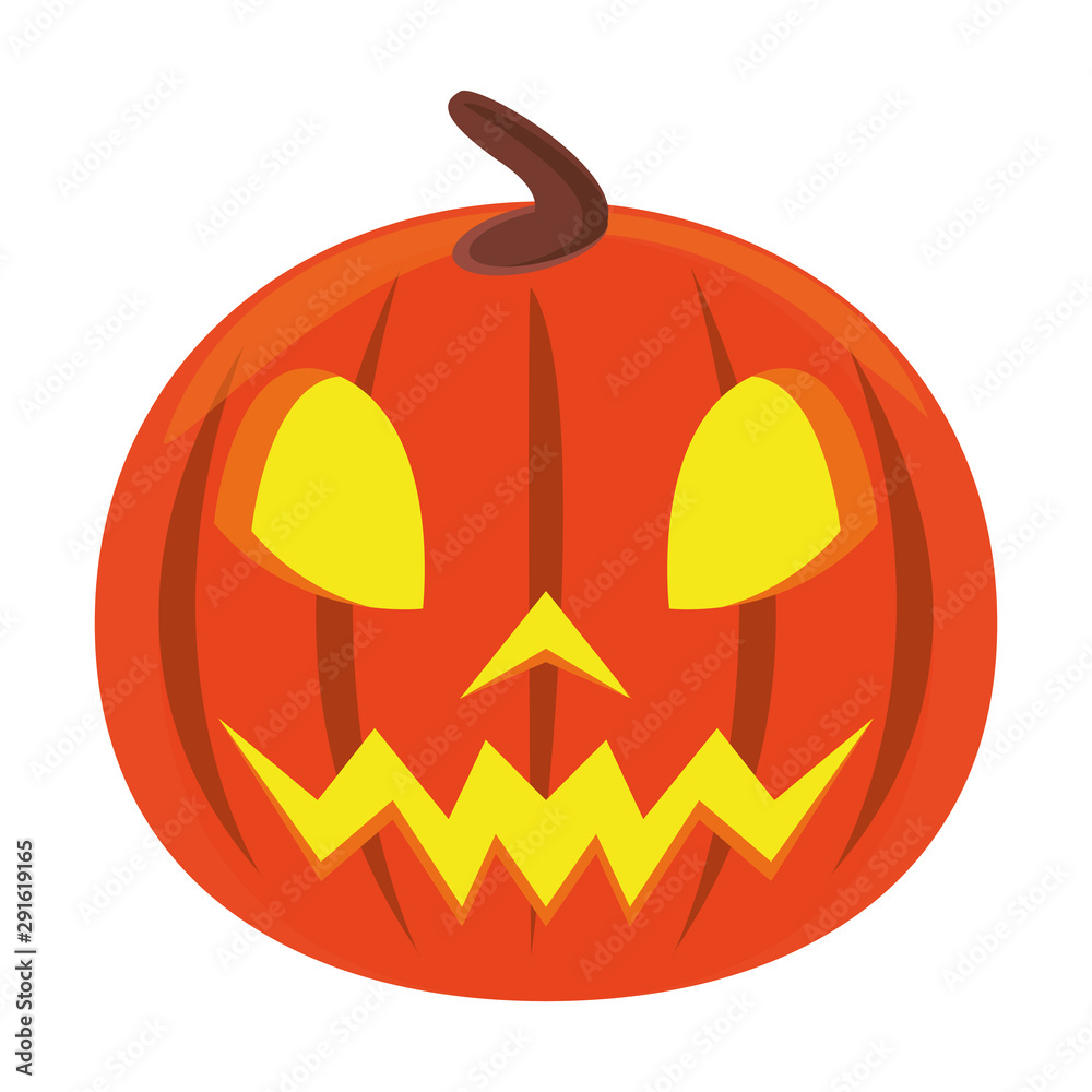 halloween pumpkin with face icon halloween pumpkin with face icon