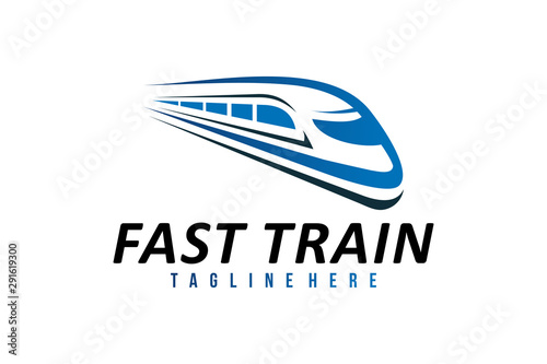 fast train logo icon vector