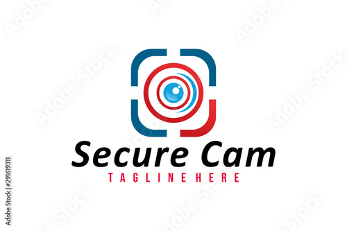 secure cam logo icon vector isolated