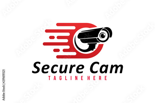secure cam logo icon vector isolated