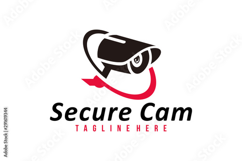 secure cam logo icon vector isolated