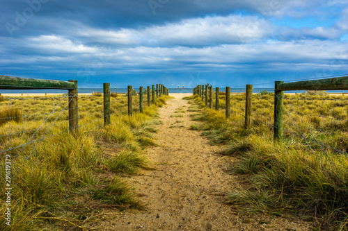 Foot path to the Port Melbourne beach