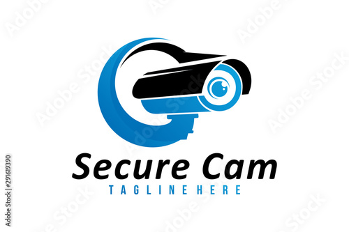 secure cam logo icon vector isolated