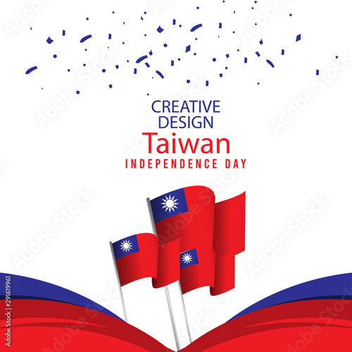 Creative Design Taiwan Independence Day Celebration Vector Template Illustration