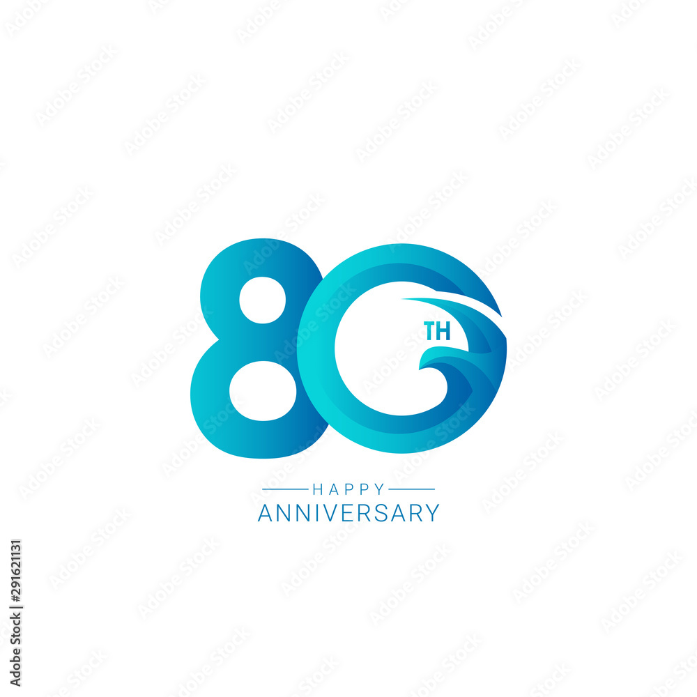 80 Years Anniversary Bird Model Vector Template Design Illustration 80 Years Anniversary Bird Model Vector Template Design Illustration