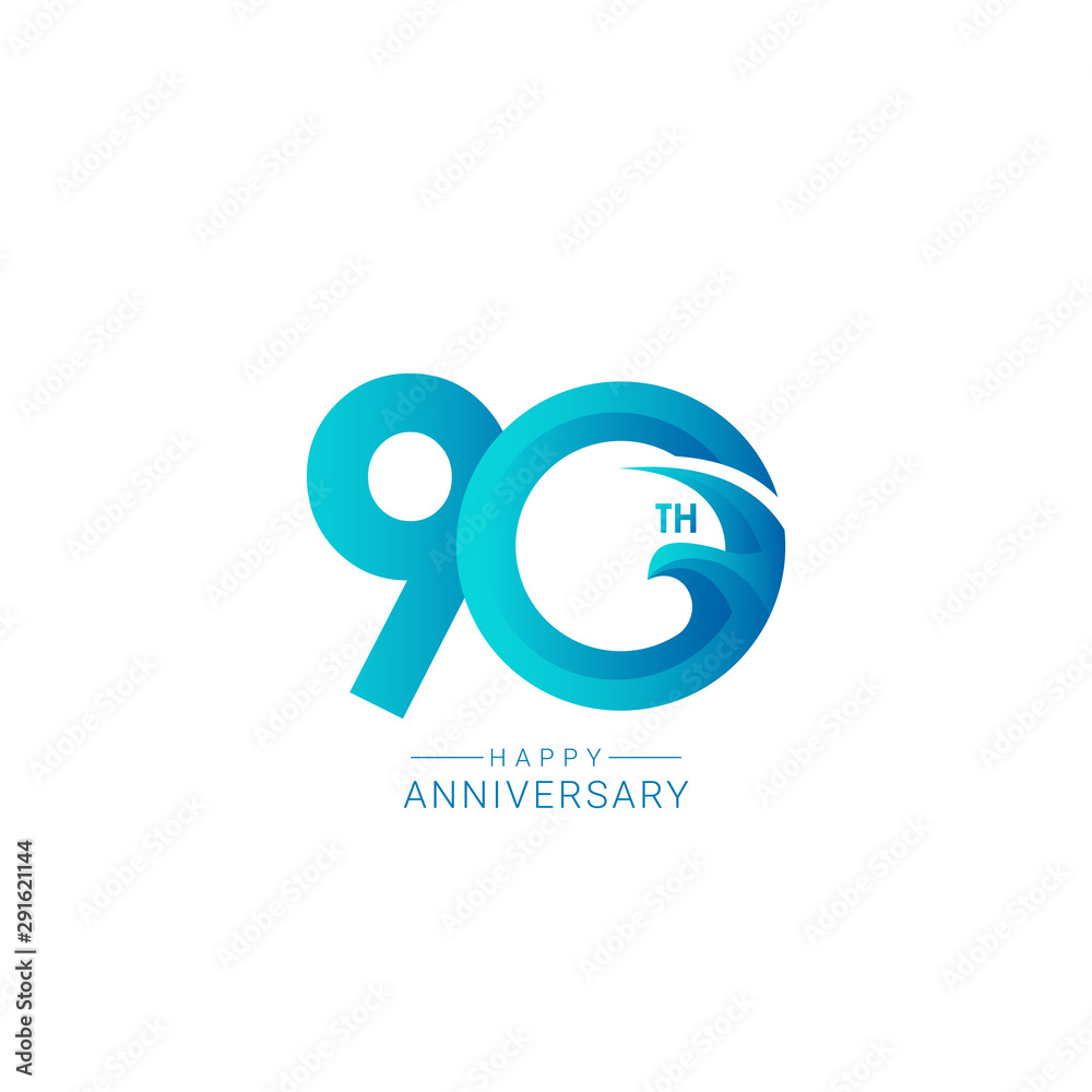 90 Years Anniversary Bird Model Vector Template Design Illustration 90 Years Anniversary Bird Model Vector Template Design Illustration