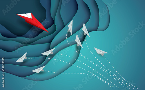 Concept leader of the red paper model shows different ideas.
