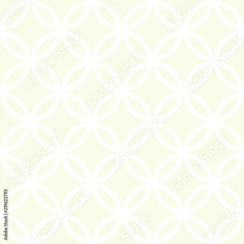 Seamless subtle gray vintage circles outline intersection pattern vector