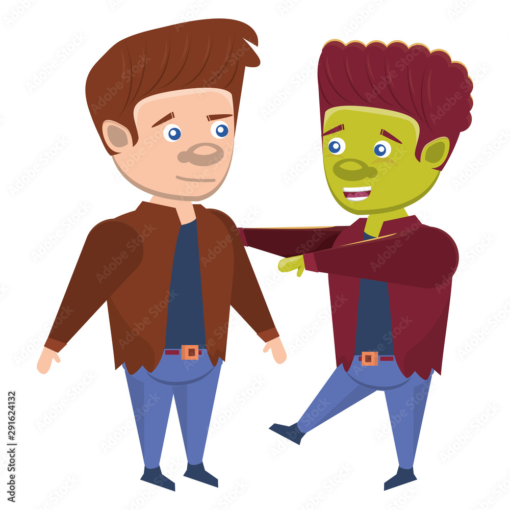 funny costume of frankenstein male halloween character