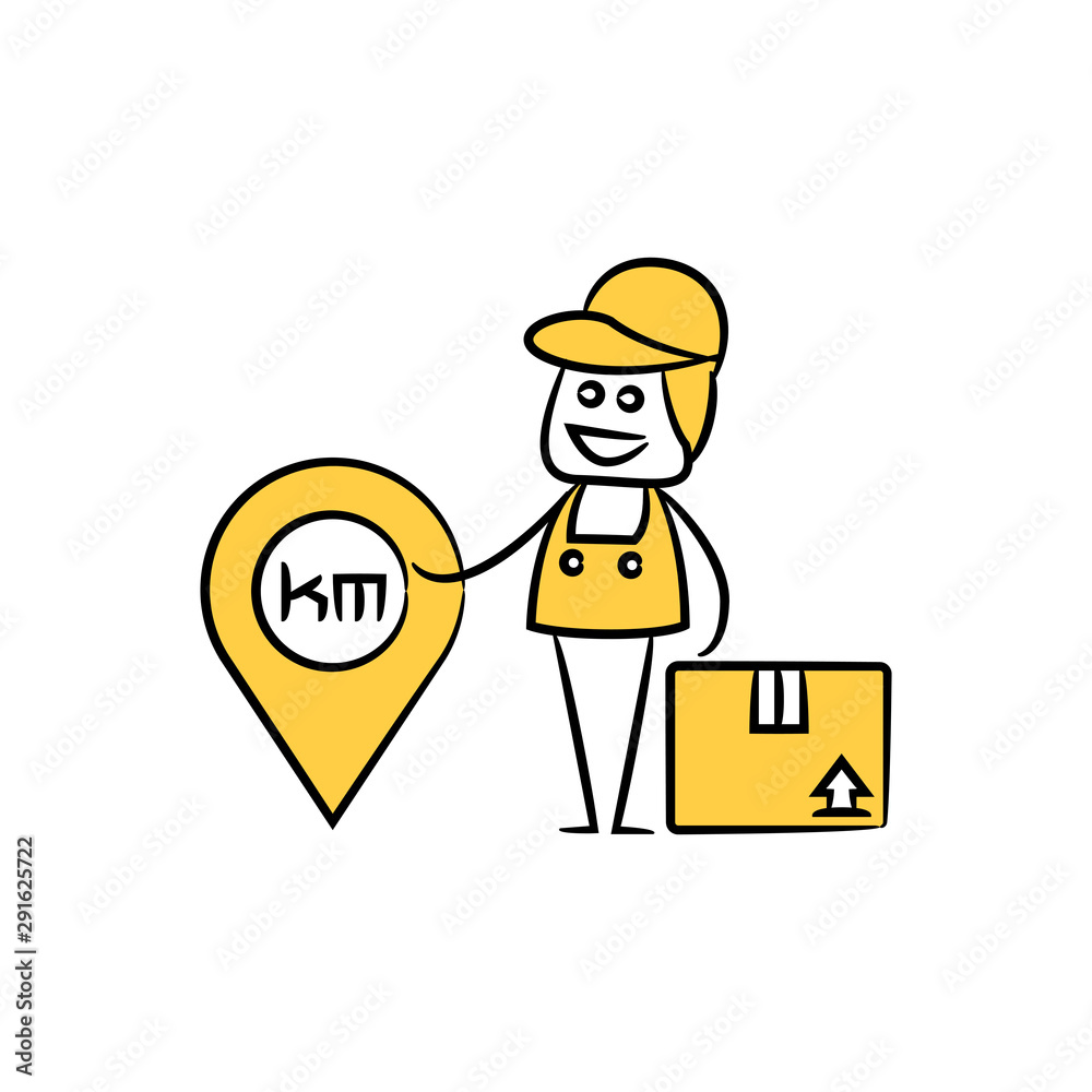 service man, delivery man and map pin stick figure theme service man, delivery man and map pin stick figure theme
