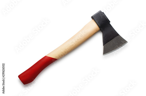 Axe isolated on white with path