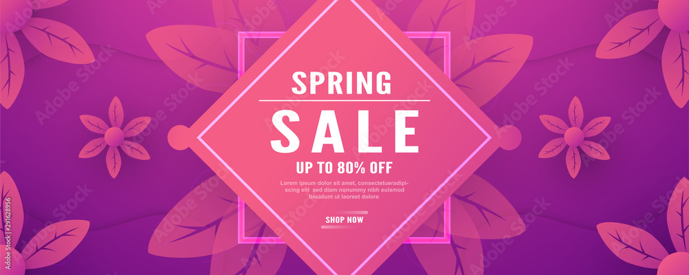 Spring Background For Advert Abstract background for spring season. Template design in long banner ...