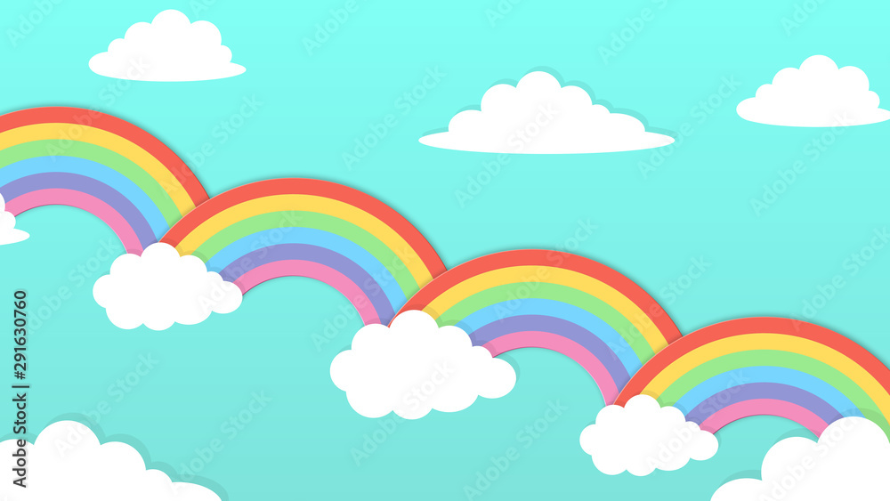 Abstract kawaii Colorful Sky rainbow background. Soft gradient pastel Comic graphic. Concept for wedding card design or presentation Abstract kawaii Colorful Sky rainbow background. Soft gradient pastel Comic graphic. Concept for wedding card design or presentation
