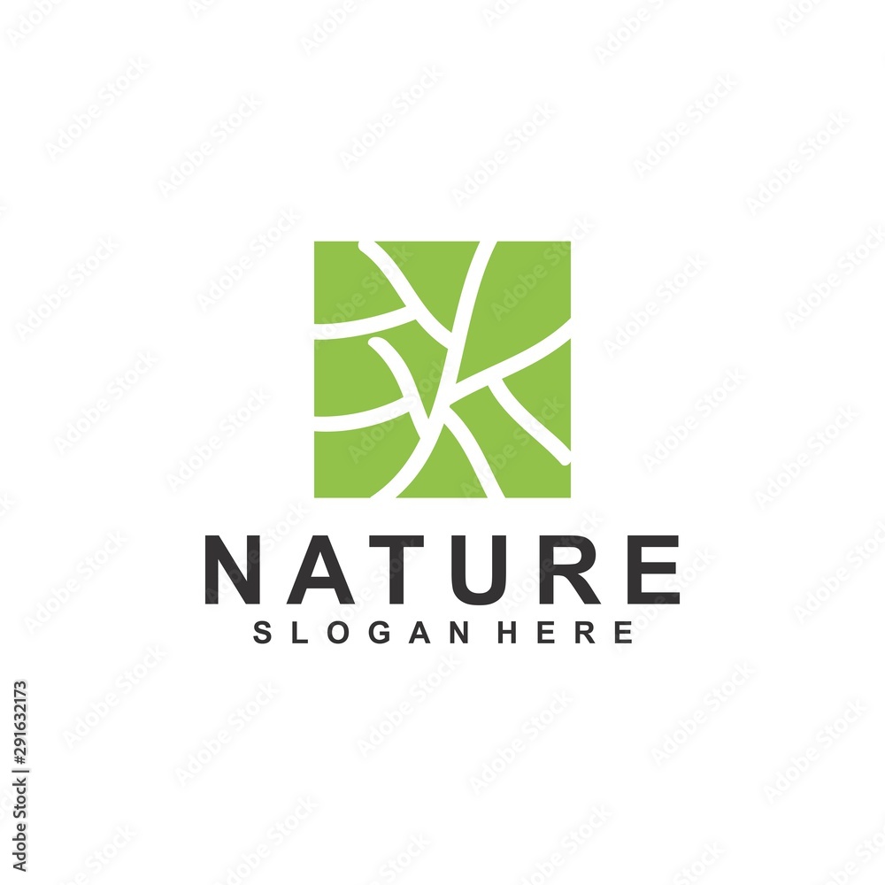 Nature, Tree leaf logo template, design concept. vector