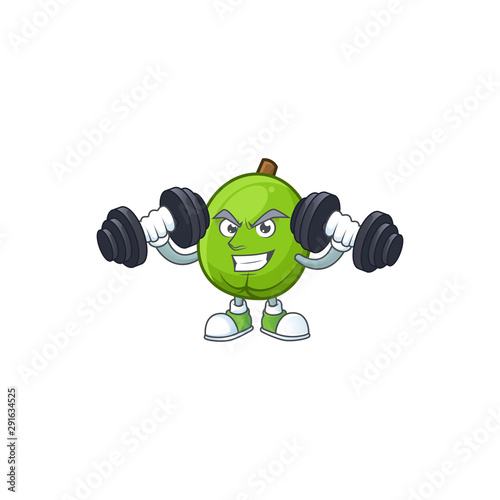 Fitness casimiroa fruit cartoon for organic herb photo