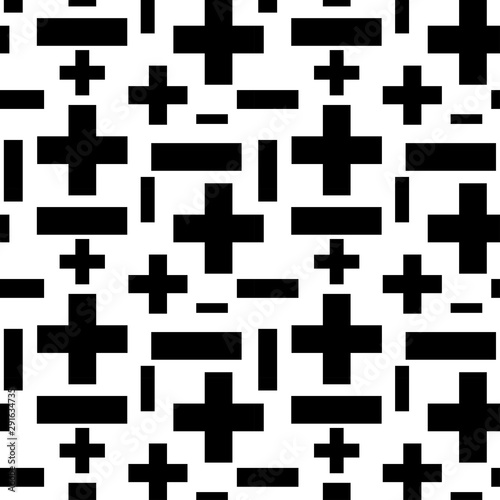 Plus and minus pattern
