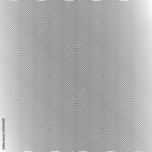 Wavy, waving, zigzag lines crosshatch grid, mesh pattern. Abstract curvy criss-cross lines texture. Tangle wrinkle stripes. Diagonal, oblique strips with rumple, frizzle, crimp distort