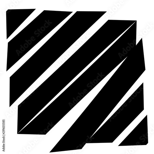 Shatter, fracture, break effect. Destruction, destroy pattern, texture. Damage slashed design element. Scatter splinters, fragments background. Abstract diagonal smash, slash, rip effect on shape