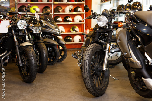 Diversity of motorcycles for sale photo