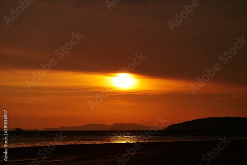 sunset on the beach