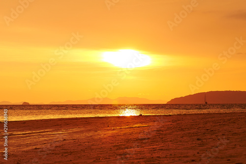 sunset on the beach