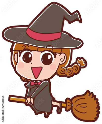 イラスト素材 ハロウィン 魔女 コスプレ Stock Vector Adobe Stock