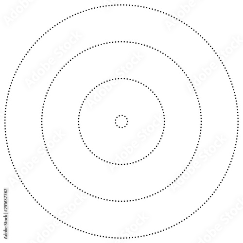 geometric circle of squares, rectangles. angular spiral,vortex abstract geometry design element. concentric squares half tone pattern. circular halftone.radial circles, rings design