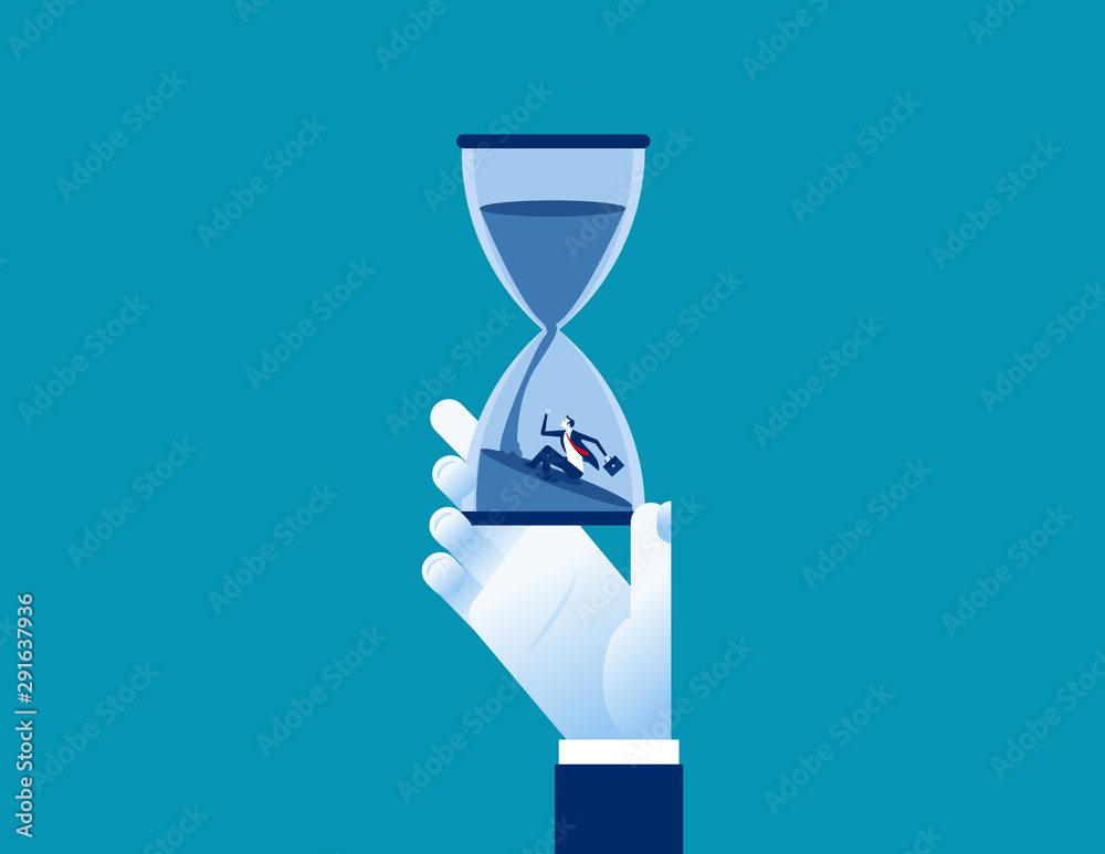 Office people working under pressure for a long time. Concept business time vector illustration, Rises the Stress Office people working under pressure for a long time. Concept business time vector illustration, Rises the Stress