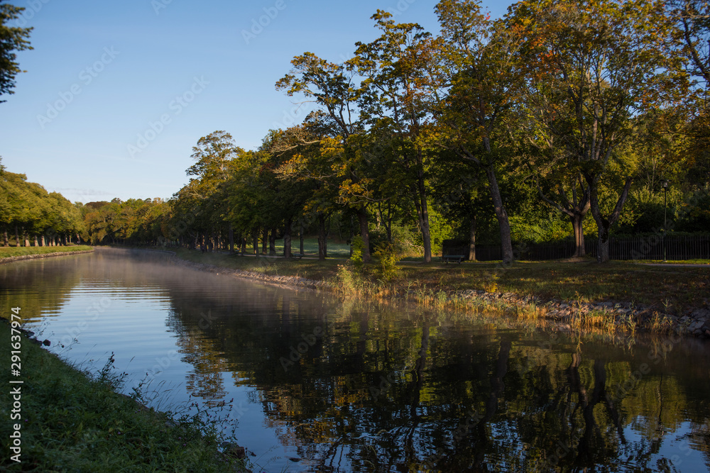 Misty autumn morning water view in Stockholm Misty autumn morning water view in Stockholm