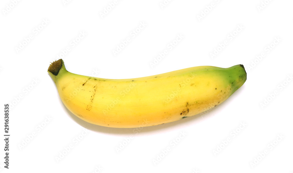 Yellow banana curve isolate on white background Yellow banana curve isolate on white background