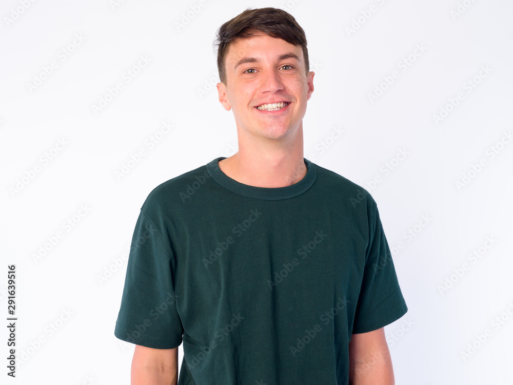Portrait of happy young handsome man smiling Portrait of happy young handsome man smiling