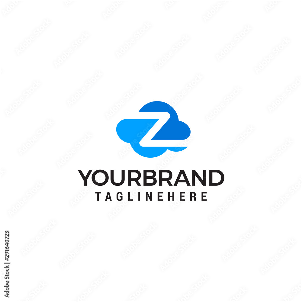 initial leter Z cloud logo vector illustration design template initial leter Z cloud logo vector illustration design template