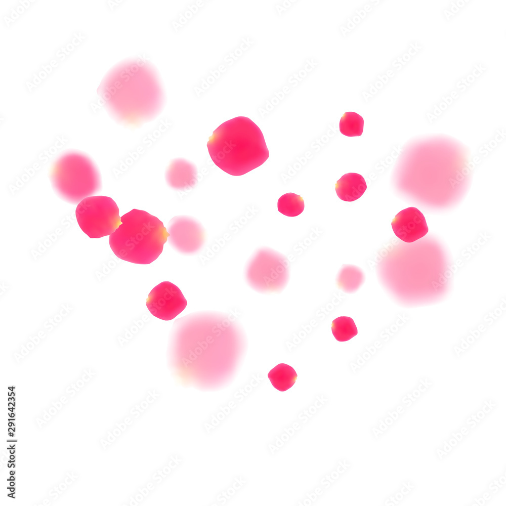 Pink rose petals falling vector valentine background. Pink rose petals falling vector valentine background.