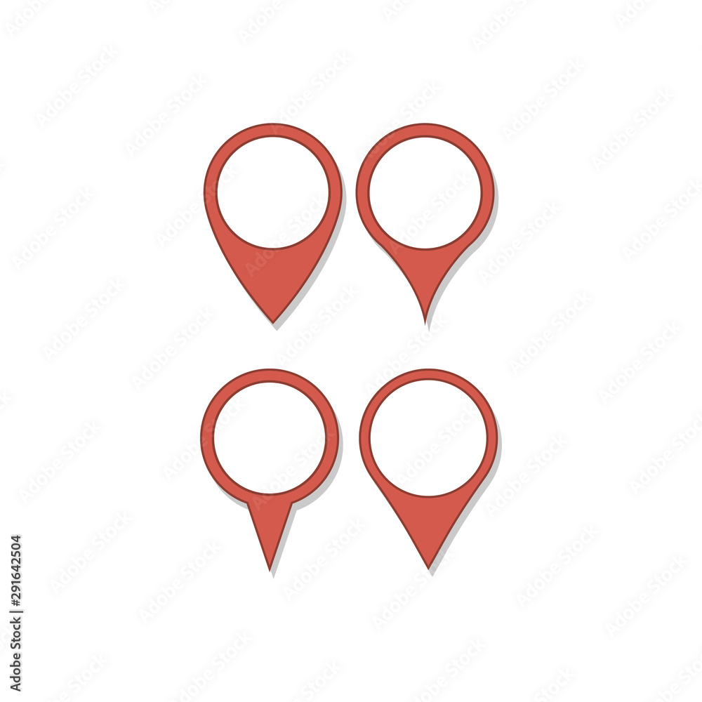 Map marker, map pin vector. Map markers with circles with blank space. Vector graphics. Map marker, map pin vector. Map markers with circles with blank space. Vector graphics.