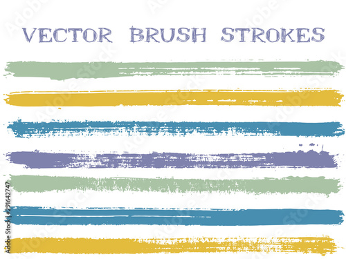 Hipster ink brush strokes isolated design elements